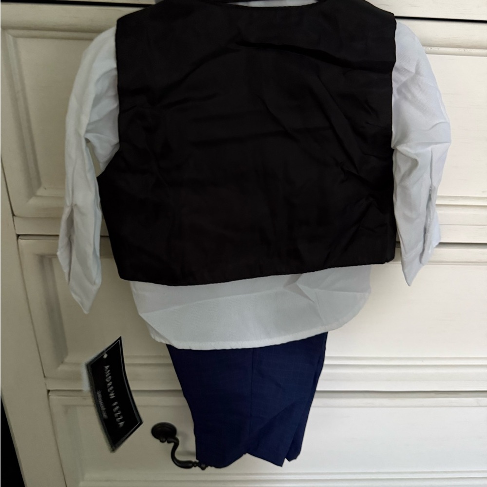 Baby Boy Navy Blue Formal Suit Set - Picture 3 of 3